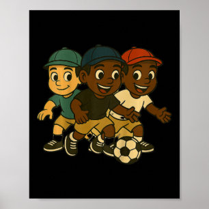 Kids Boys Soccer Sports Wear Poster