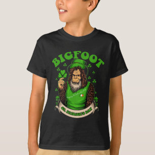 Kids Boys St Patricks Day Bigfoot Shamrock Toddler T-Shirt