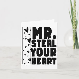 Kids Boys Valentine Shirt Mr Steal Your Heart For Card