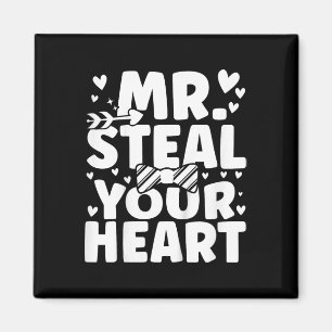 Kids Boys Valentine Shirt Mr Steal Your Heart For Magnet