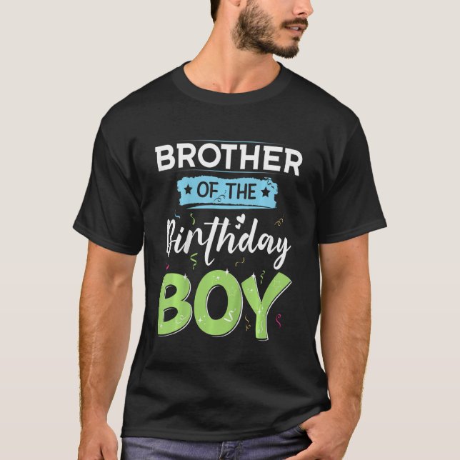 Kids Brother Of The Birthday Boy Big Brother Birth T-Shirt (Front)