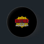 Kids Brother Of The Birthday Boy Spider Theme Part 6 Cm Round Badge<br><div class="desc">Kids Brother Of The Birthday Boy Spider Theme Party Matching</div>