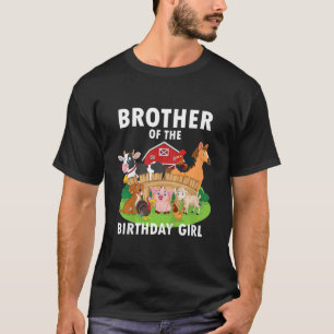 Kids Brother Of The Birthday Girl Farm Animal Matc T-Shirt