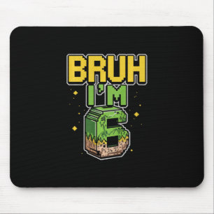 Kids Bruh It' S My Birthday Boys Kids Funny Pixel  Mouse Mat