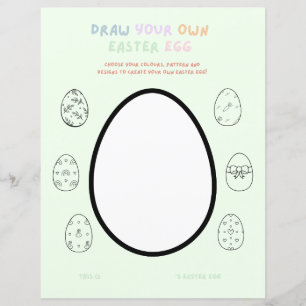 Kids Budget Draw Your Own Easter Egg Party Game