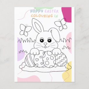 Kids Budget Easter Bunny Colouring In Activity