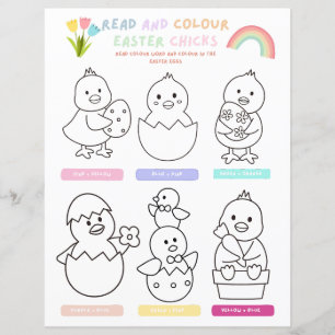 Kids Budget Easter Chick Coloring In Party Game