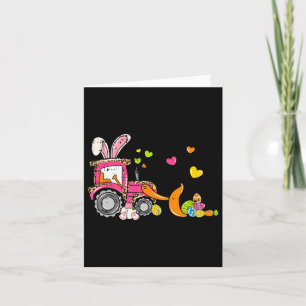 Kids Bulldozer Easter Bunny Eggs Cute Truck Boys T Card