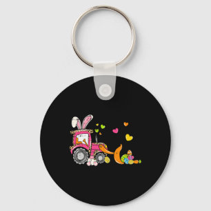 Kids Bulldozer Easter Bunny Eggs Cute Truck Boys T Key Ring
