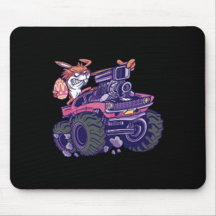 Kids Bunny Happy Easter Monster Truck Lovers Kids  Mouse Mat