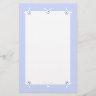 Kids' Bunny Heads - Blue Stationery