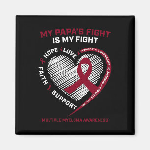Kids Burgundy Blood Cancer Papa Multiple Myeloma A Magnet