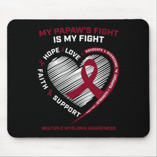 Kids Burgundy Blood Cancer Papaw Multiple Myeloma  Mouse Mat