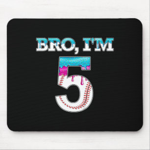Kids Bysebyll Drip Bro I'm 5 Years Old 5th Birthda Mouse Mat