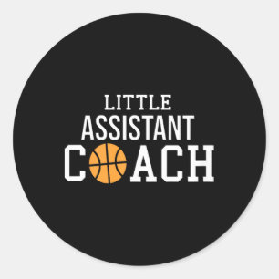 Kids Bysketbyll Coach Gift For Child Istant Coach Classic Round Sticker