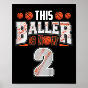 Kids Bysketbyll Player 2 Years Old Boy Bysketbyll Poster