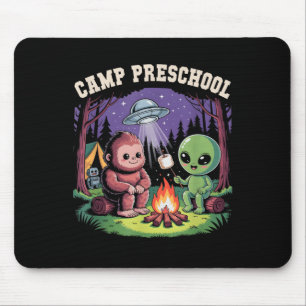Kids Camp Out Preschool Kids Alien Campsite Bigfoo Mouse Mat
