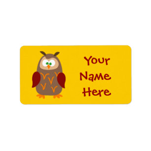Kids Camp Owl Label