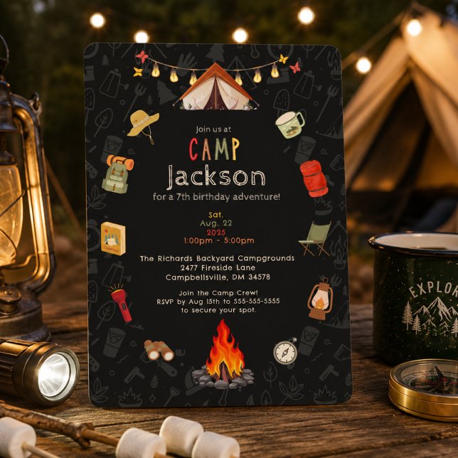 Kid's Camping Birthday Invitation (Creator Uploaded)