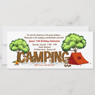 Kids Camping Invitation