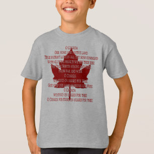 Kid's Canada Anthem Jersey Souvenir Canada Shirt