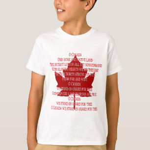 Kid's Canada Anthem T-shirt Souvenir Canada Shirt