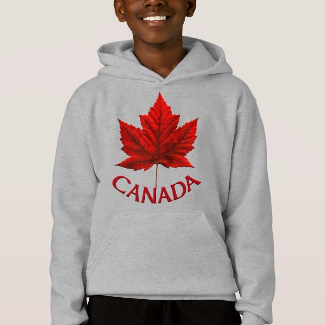 Kid's Canada Flag Sweatshirt Maple Leaf Kid's Shir (Front)