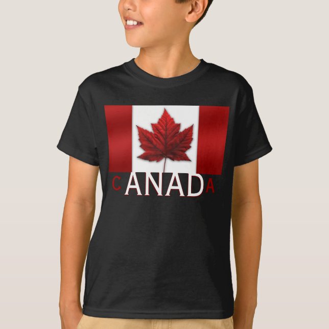 Kid's Canada Flag T-Shirt Kid's Organic Canada T (Front)