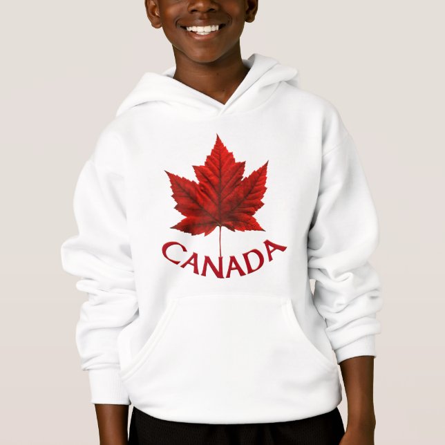 Kid's Canada Jacket Hoodie Kid's Maple Leaf Hoodie (Front)