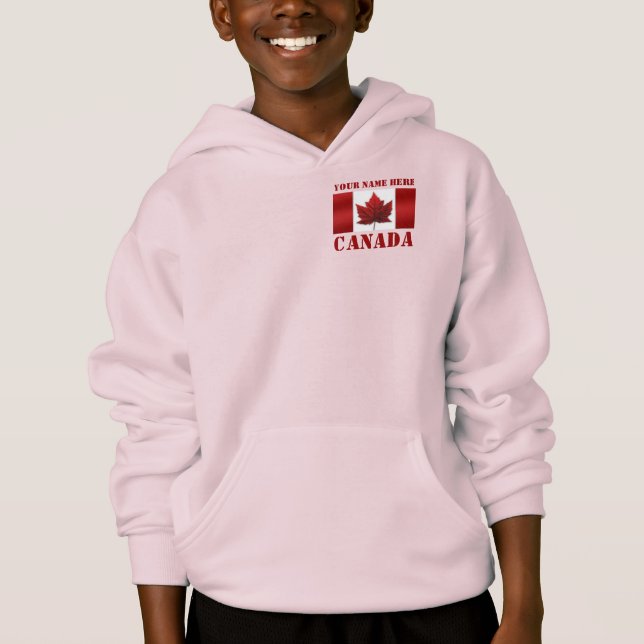 Kid's Canada Jacket Personalised Canada Hoodie (Front)