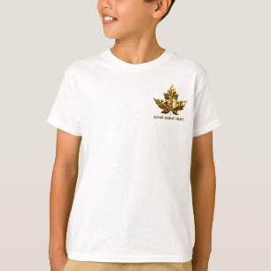 Kid's Canada T-shirt Gold Team Canada Sports Shirt