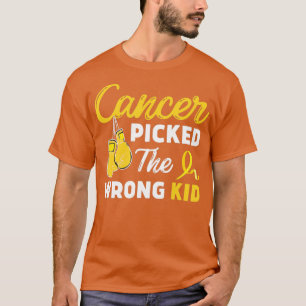 Kids Cancer picked the wrong kid childhood Cancer T-Shirt