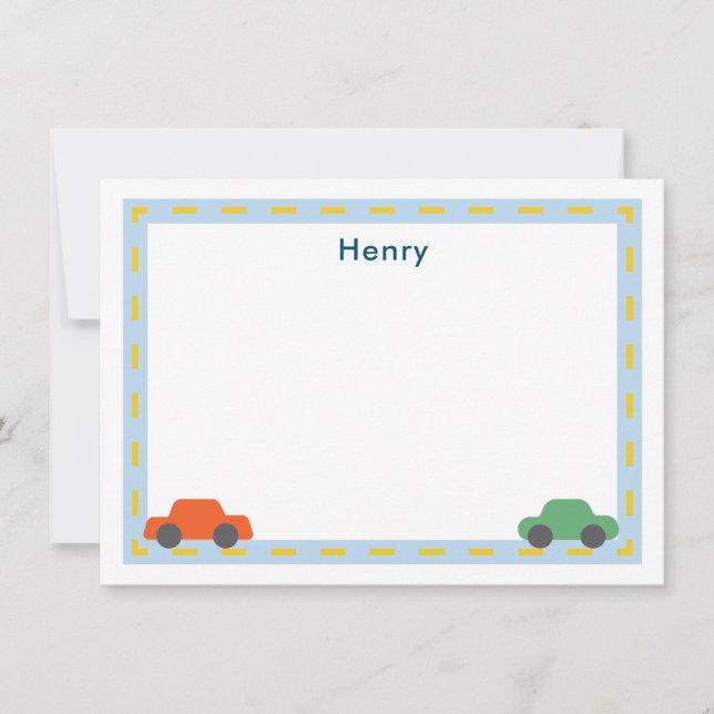 Kids' Car Notecards (Front)