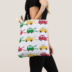  kid's Car Pattern Tote Bag