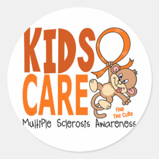 Kids Care 1 Multiple Sclerosis MS Classic Round Sticker