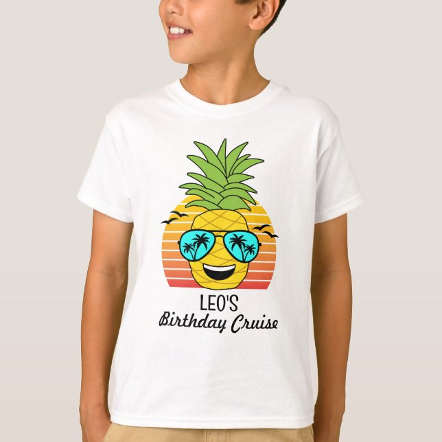 Kids Caribbean Cruise Family Vacation Birthday T-Shirt (Front)