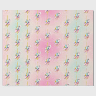 Kids Carousel Elephant Wrapping Paper