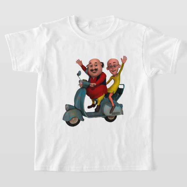 Kids cartoon motu patlu T-Shirt (Laydown)