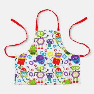 Kids Cartoon Robot Apron