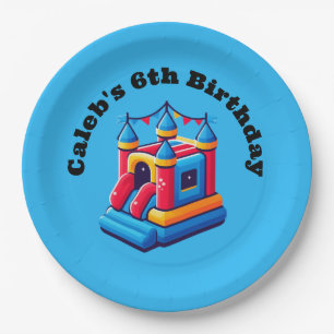 Kids Castle Party Bounce House Birthday Jump Party Paper Plate