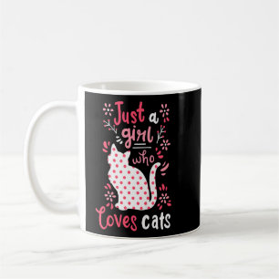 Kids Cat Just A Girl Cats Coffee Mug