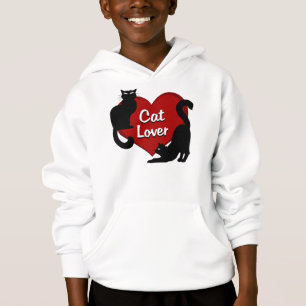 Kid's Cat Lover Hoodie Cat Lover Kid's Shirts