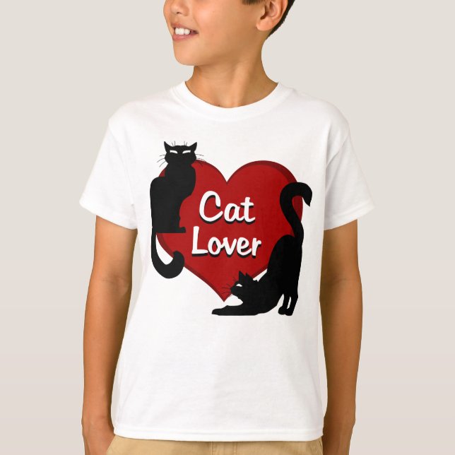 Kid's Cat Lover T-shirt Cat Lover Kid's Shirts (Front)