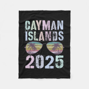 Kids Cayman Islands 2025 Vacation Surfing Cruising Fleece Blanket