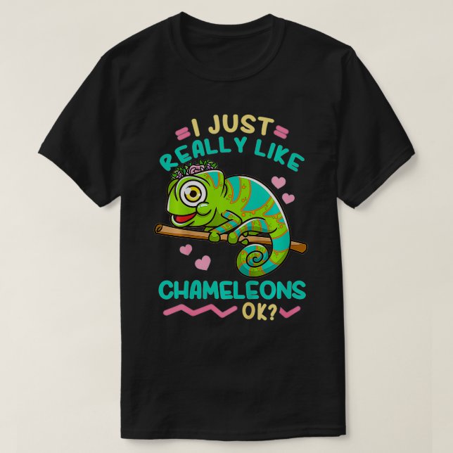 Kids Chameleon Lizard Reptile  T-Shirt (Design Front)