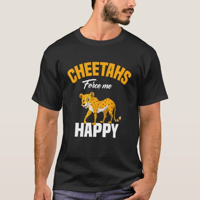 Kids  Cheetahs Force Me Happy Cheetah T-Shirt (Front)