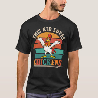 Kids Chicken Lover Farm Animal Hen T-Shirt