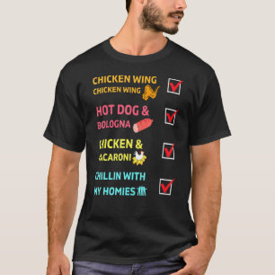 Kids Chicken Wing Chicken Wing Hot Dog And Bologna T-Shirt