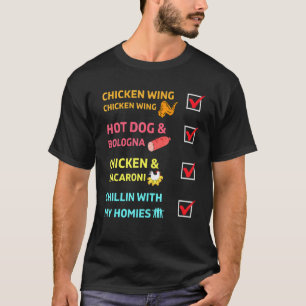 Kids Chicken Wing Chicken Wing Hot Dog And Bologna T-Shirt