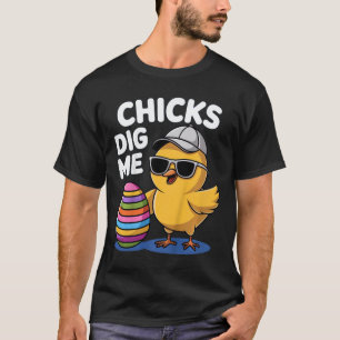 Kids Chicks Dig Me Easter Boys  T-Shirt